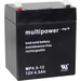 Batterie au plomb 12 V 4.5 Ah multipower PB-12-4,5-4,8 plomb (AGM) (l x H x P) 90 x 107 x 70 mm cosses plates 4,8 mm sans Batterie au plomb 12 V 4.5 Ah multipower PB-12-4,5-4,8 plomb (AGM) (l x H x P) 90 x 107 x 70 mm cosses plates 4,8 mm sans