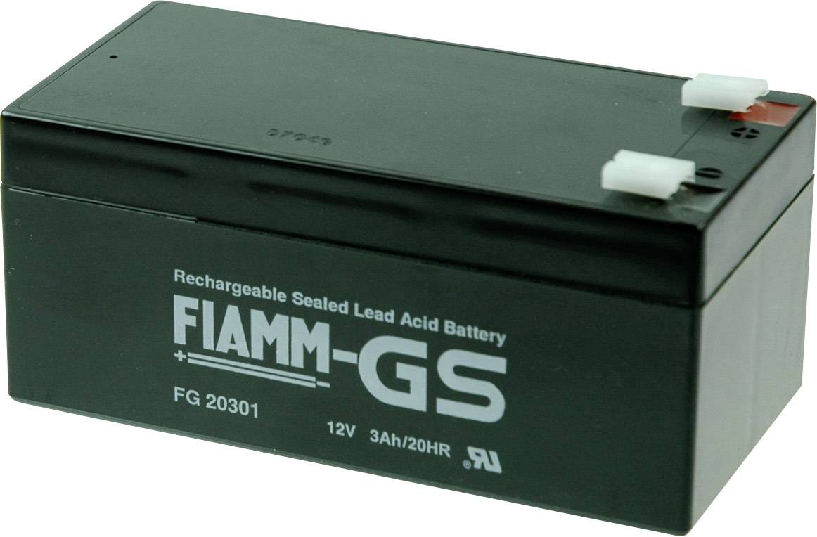 Fiamm PB-12-3,4-4,8 FG20341 Batterie au plomb 12 V 3.4 Ah plomb (AGM) (l x H x P) 134 x 66 x 65 mm cosses plates 4,8 mm sans
