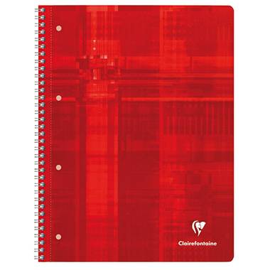 Clairefontaine Cahier spiralé 82510C trié par couleur DIN A4 blanc Nombre de pages: 80