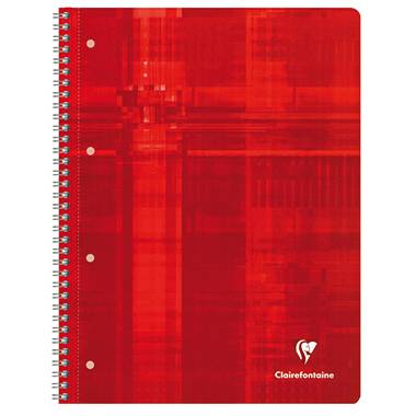 Clairefontaine Cahier spiralé 8256C trié par couleur DIN A4 ligné Nombre de pages: 80