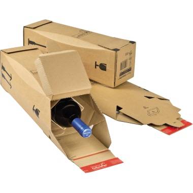 Colompac Caisse d'expédition pour bouteilles CP181.101 carton ondulé marron