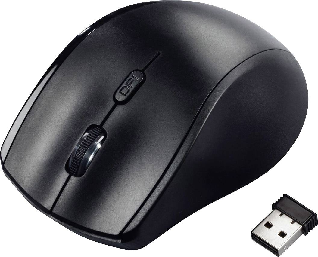 Hama Riano Souris radio optique noir 3 Boutons 1600 dpi