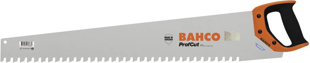 Handsäge mit orange-schwarzem Griff und silberner Klinge. Die Klinge trägt das Logo 'BAHCO ProfiCut'.