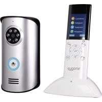 Interphone vidéo Sygonix SY-3396994 radio Set complet argent, blanc, noir Interphone vidéo Sygonix SY-3396994 radio Set complet argent, blanc, noir
