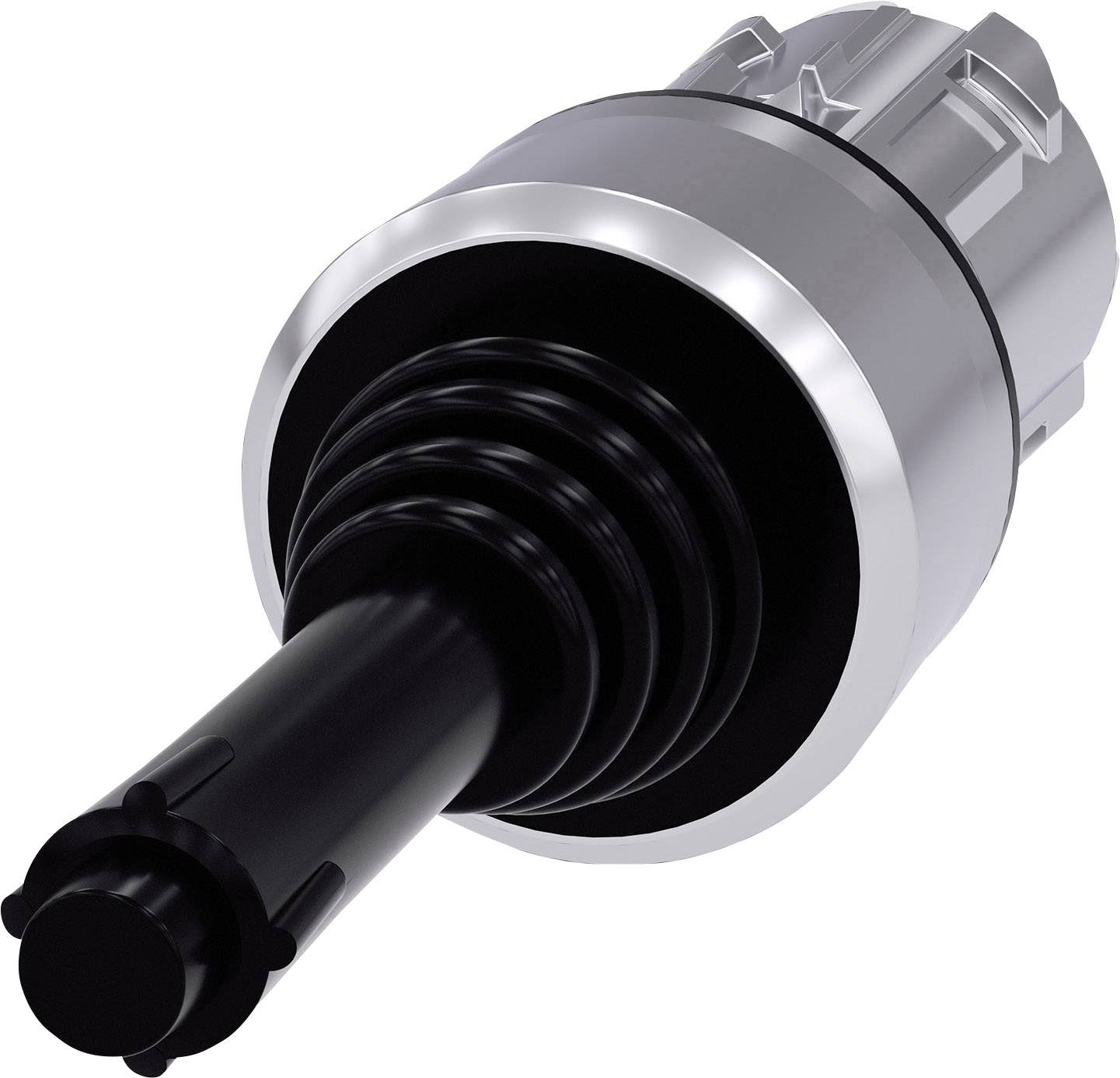 Laser de rotation noir, cylindrique, avec capuchon argenté. Principalement utilisé pour le nivellement précis dans les projets de construction.