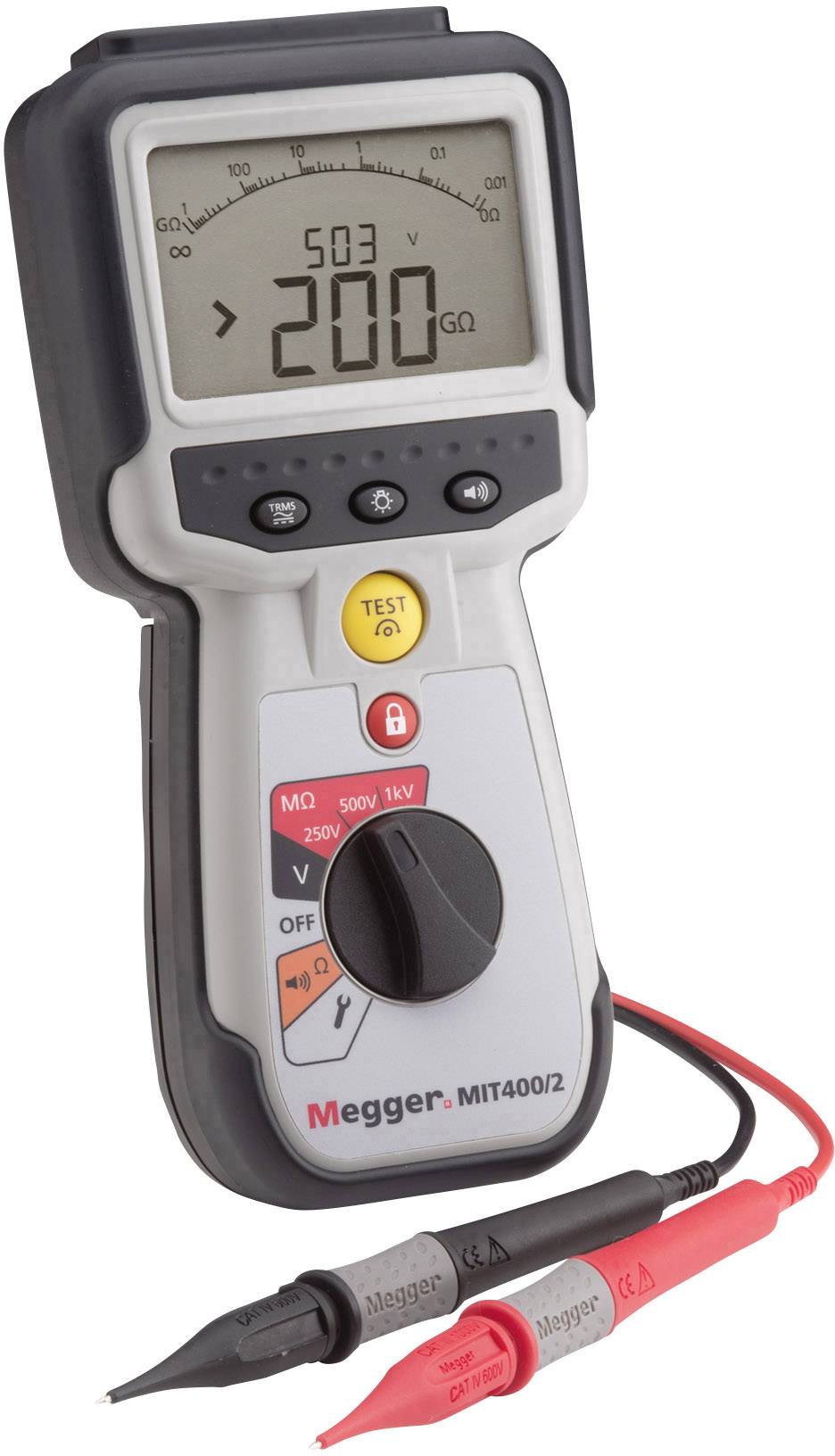 Megger MIT400/2 Appareil de mesure de l'isolation 250 V, 500 V, 1000 V 200 GΩ