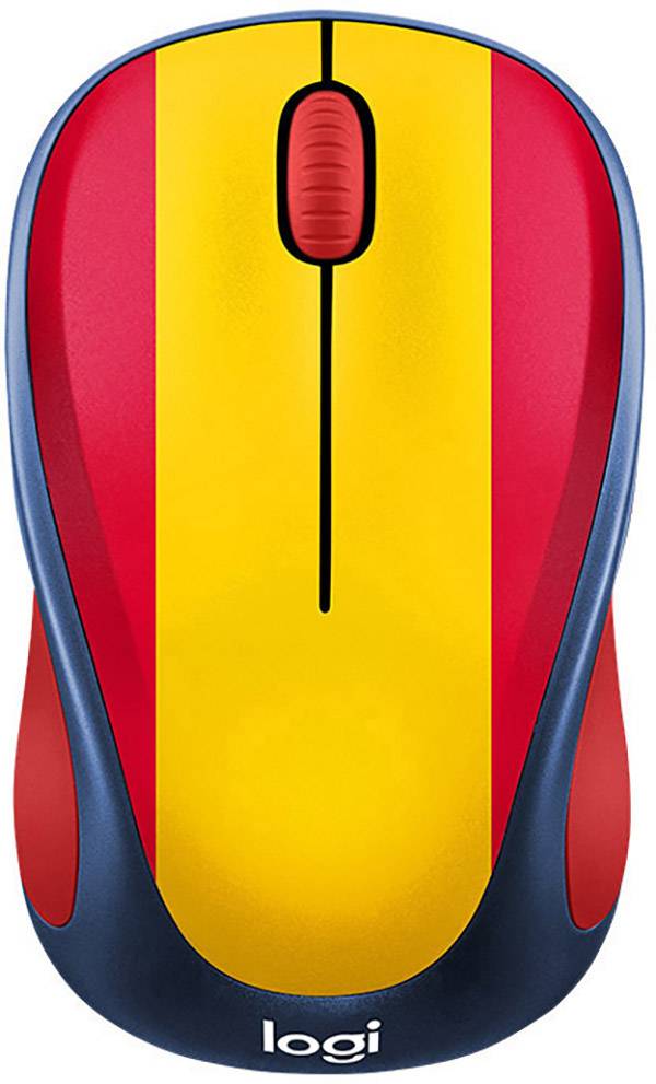 Logitech M238 Spain Funk Maus Optisch Rot, Gelb