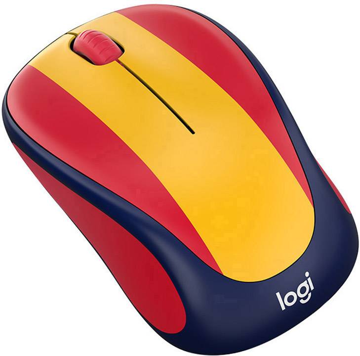 Logitech M238 Spain Funk Maus Optisch Rot, Gelb