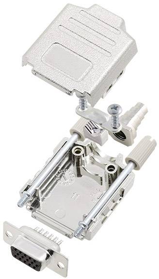 Amphenol L17DPPK09-M+L77HDE15S Kit embase SUB-D femelle 180 ° Nombre de pôles: 15 fût à souder 1 pc(s)