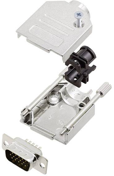 Amphenol L17DTZK09+L717HDE15P Kit embase SUB-D mâle 180 ° Nombre de pôles: 15 fût à souder 1 pc(s)