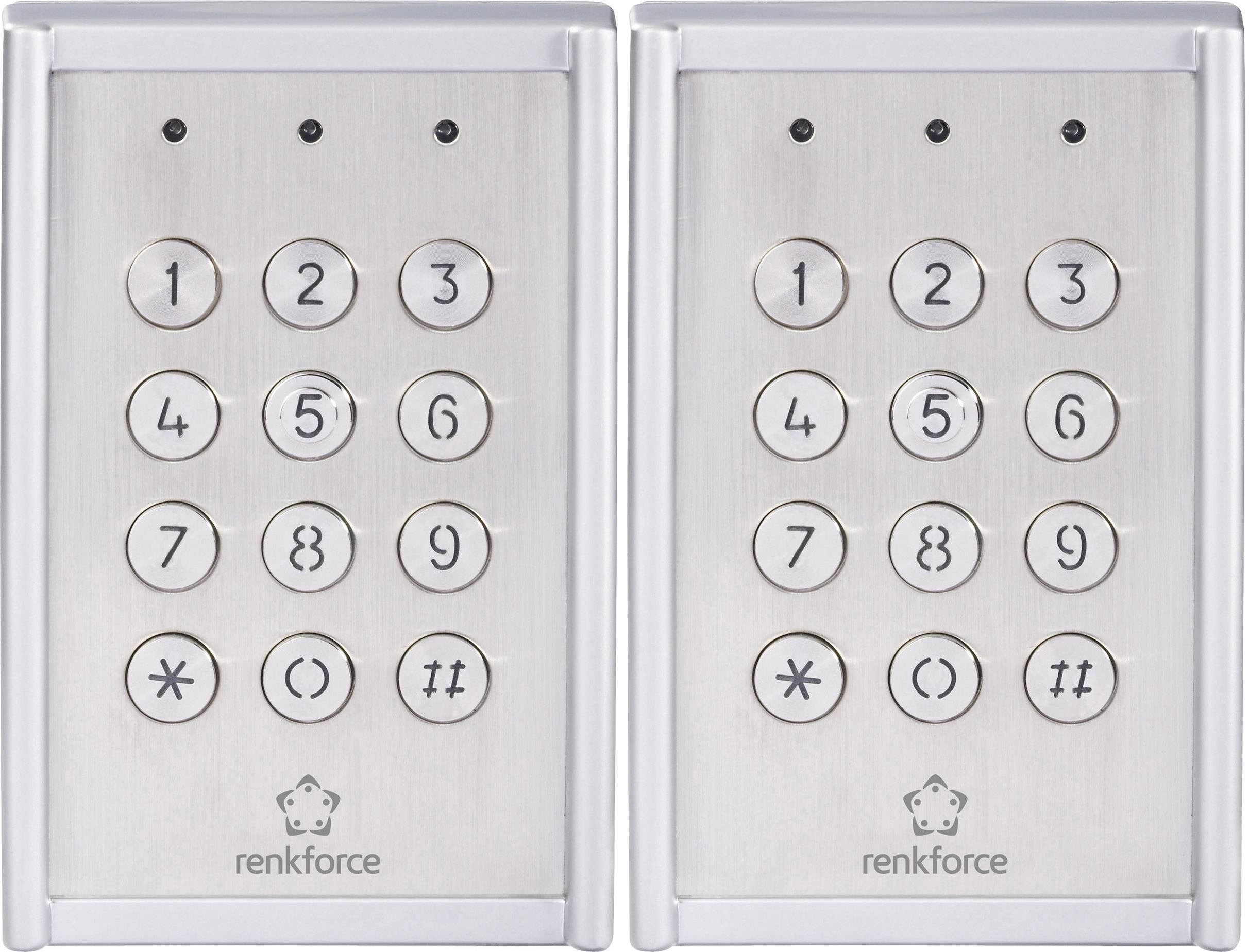 Renkforce RF-3422560 Serrure à code montage apparent (en saillie) IP65 avec clavier éclairé