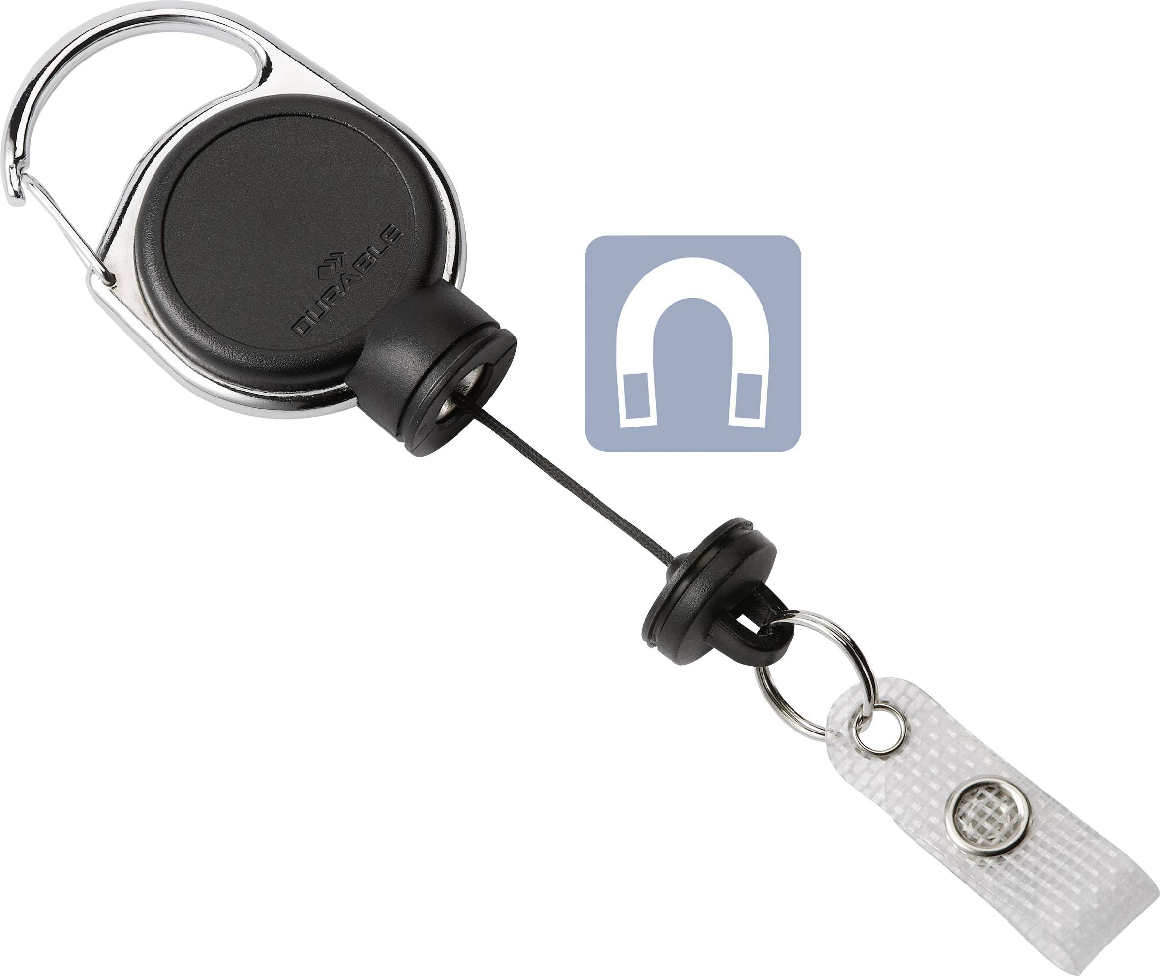 Durable 832901 Porte-carte d'identité à enrouleur dragonne à bouton-poussoir 1 pc(s)