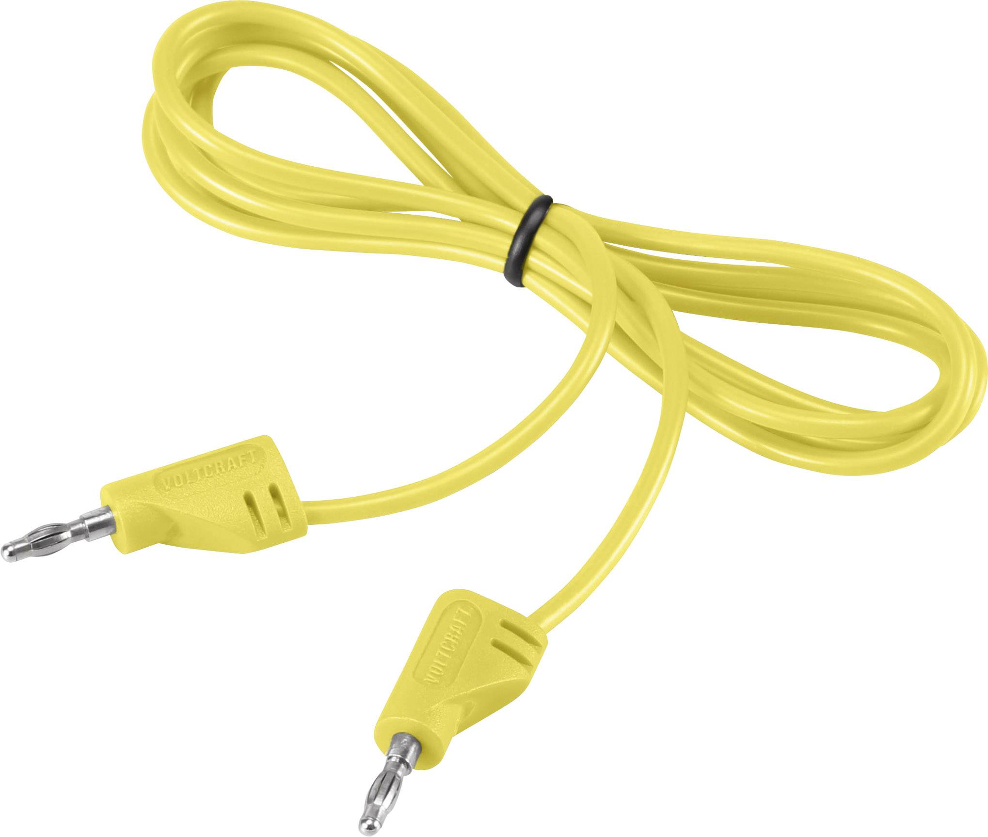 Cordon de mesure[Banane mâle 2 mm -Banane mâle 2 mm ] Ultra flexible 0.90 m;jaune;MSB-2002.2 A