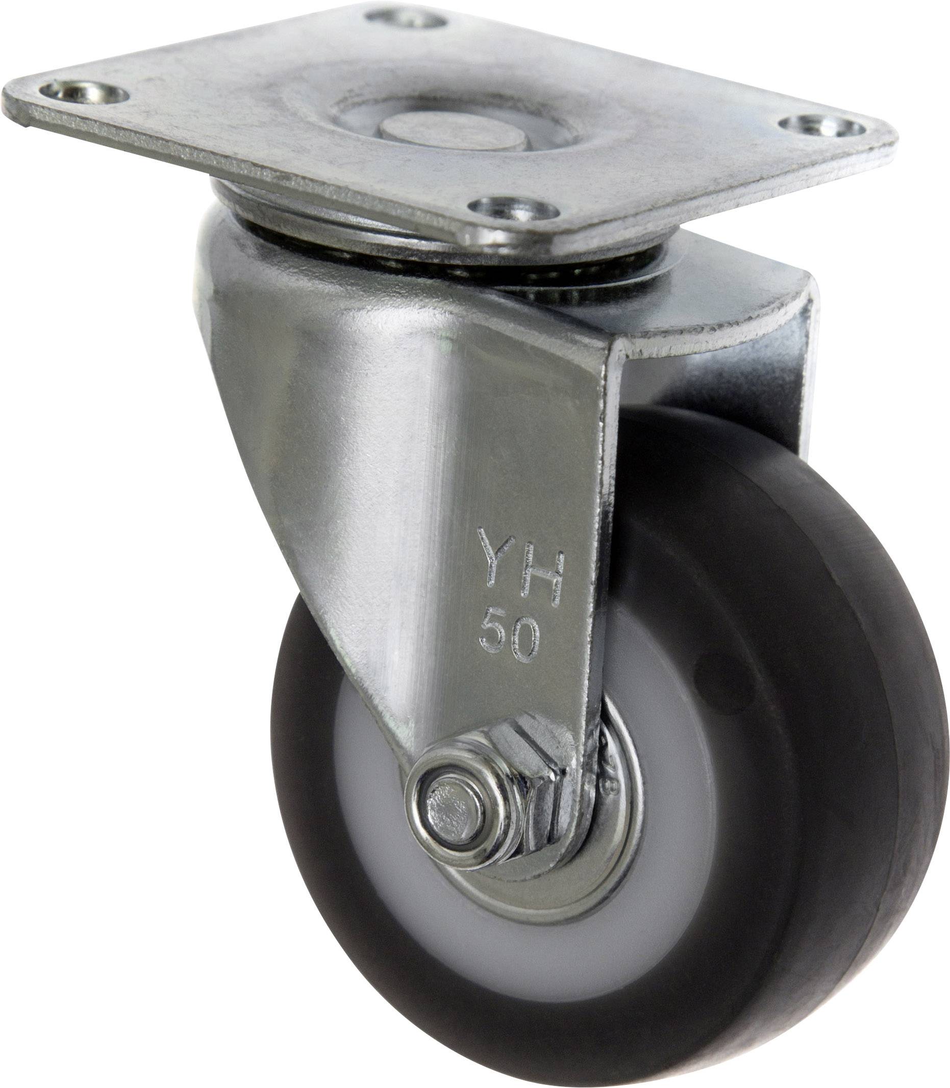 TOOLCRAFT TO-5137866 Roulette pivotante TPR 50 mm avec plaque de fixation Capacité de charge (max.): 50 kg