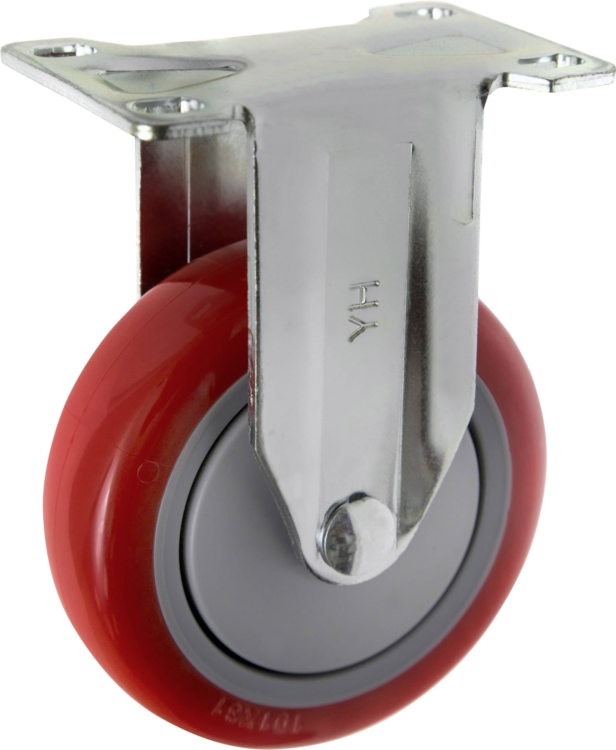 TOOLCRAFT TO-5137959 Roulette fixe PU 100 mm avec plaque de fixation Capacité de charge (max.): 125 kg