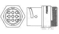 TE Connectivity 1445825-3 Cosse cylindrique mâle embase mâle Nombre total de pôles: 9 Série (connecteur rond): CPC 1 pc(s)
