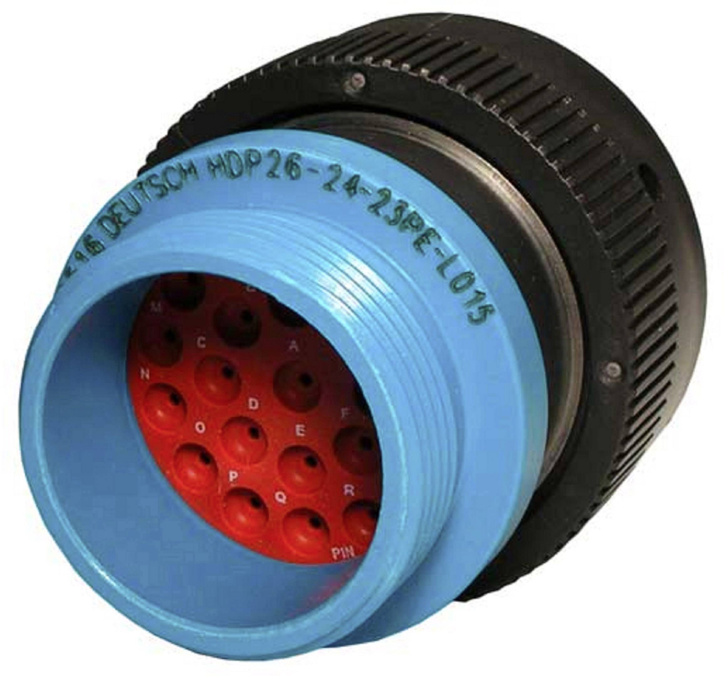TE Connectivity HDP26-24-23PE-L015 Cosse cylindrique mâle mâle, droit Nombre total de pôles: 23 Série (connecteur rond): HDP20