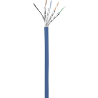 Renkforce RF-5044976 RJ45 Câble réseau, câble patch CAT 6a S/FTP 0.50 m bleu avec cliquet d'encastrement, ignifuge Renkforce RF-5044976 RJ45 Câble réseau, câble patch CAT 6a S/FTP 0.50 m bleu avec cliquet d'encastrement, ignifuge