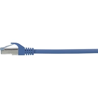 Renkforce RF-5044976 RJ45 Câble réseau, câble patch CAT 6a S/FTP 0.50 m bleu avec cliquet d'encastrement, ignifuge Renkforce RF-5044976 RJ45 Câble réseau, câble patch CAT 6a S/FTP 0.50 m bleu avec cliquet d'encastrement, ignifuge
