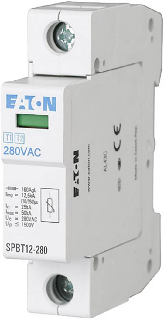 Parafoudre monophasé SPBT12-280 d'Eaton, adapté pour 280 VAC, avec des voyants LED indiquant l'état.