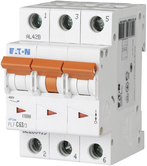 Eaton 236406 PXL-B63/3 Disjoncteur 3 pôles 63 A 400 V/AC