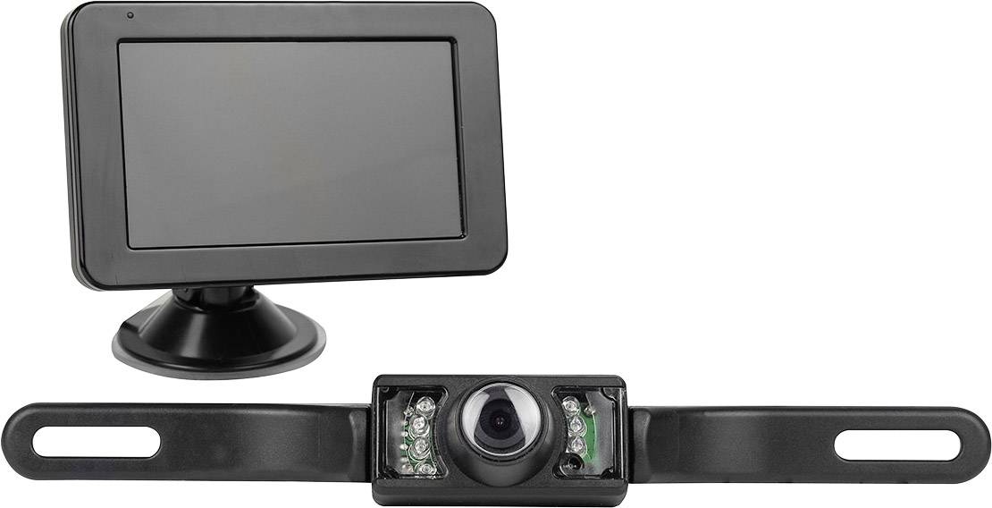 Eufab Système de recul vidéo sans fil lignes de guidage pied à ventouse, support de marquage noir