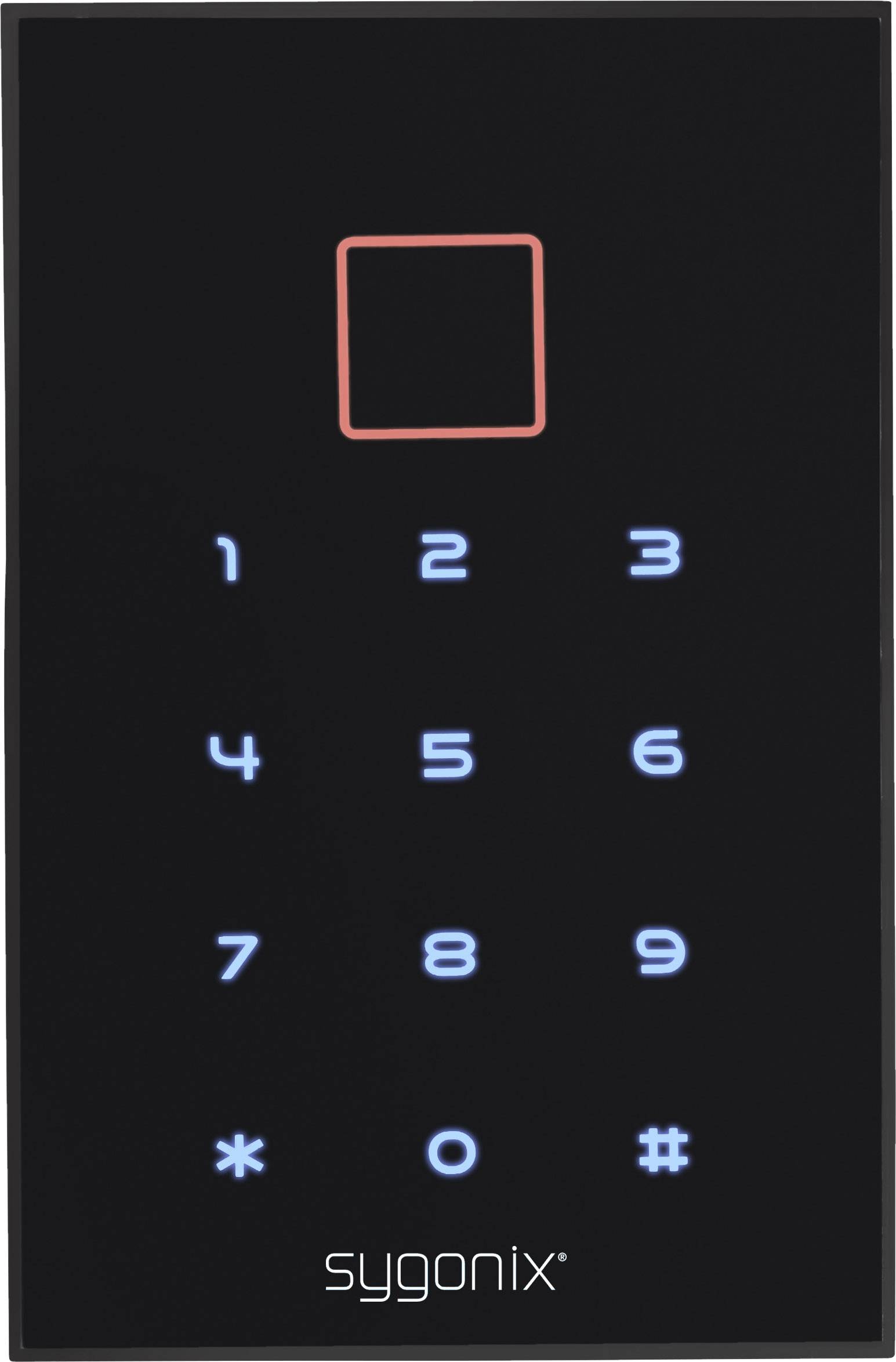 Sygonix SY-3435062 Serrure à code montage en saillie 12 V/DC IP66 avec clavier éclairé, avec écran tactile