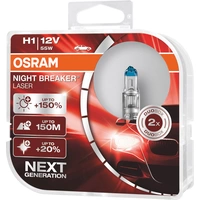 Osram Automotive 64150NL-2HB Ampoule halogène Night Breaker® Laser Next Generation H1 55 W 12 V Osram Automotive 64150NL-2HB Ampoule halogène Night Breaker® Laser Next Generation H1 55 W 12 V