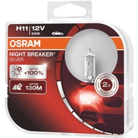 OSRAM 64211NBS-HCB Ampoule halogène Night Breaker® Silver H11 55 W 12 V OSRAM 64211NBS-HCB Ampoule halogène Night Breaker® Silver H11 55 W 12 V