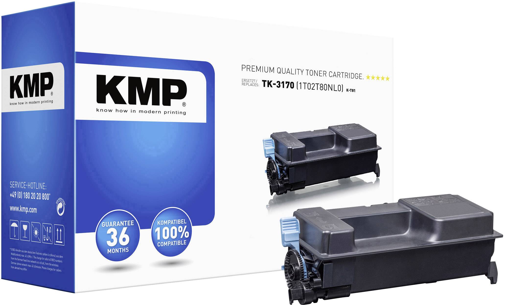 KMP Toner remplace Kyocera TK-3170 compatible noir 16000 pages K-T81 2918,0000