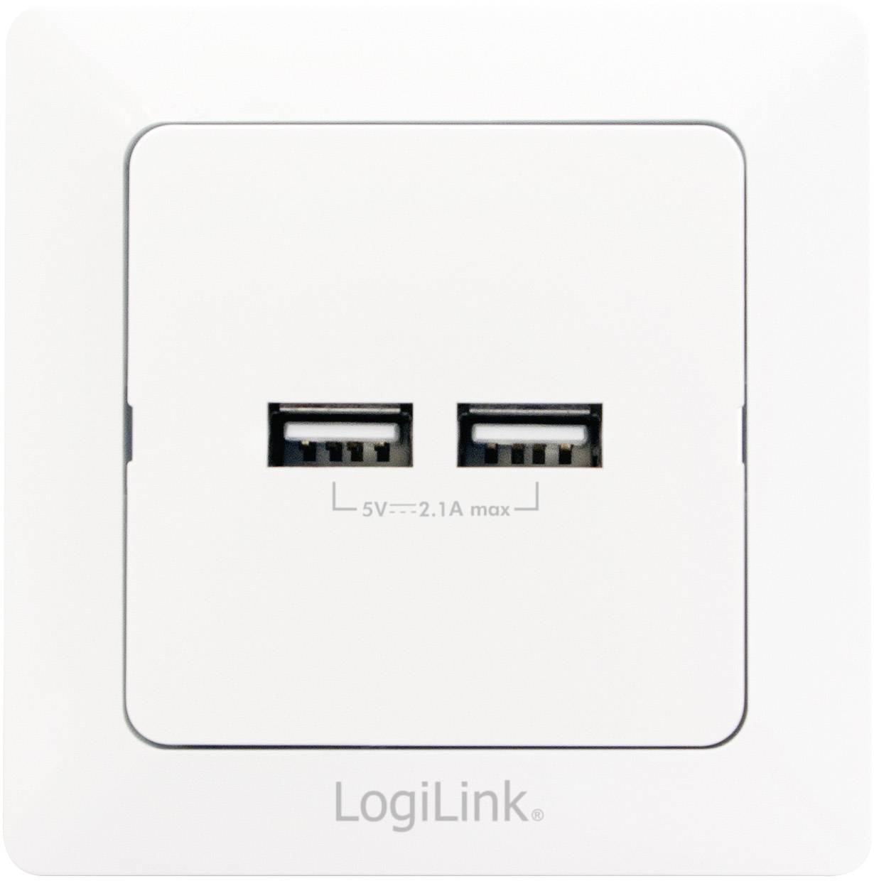 LogiLink PA0163 x2 Prise de charge USB avec USB IP20 blanc