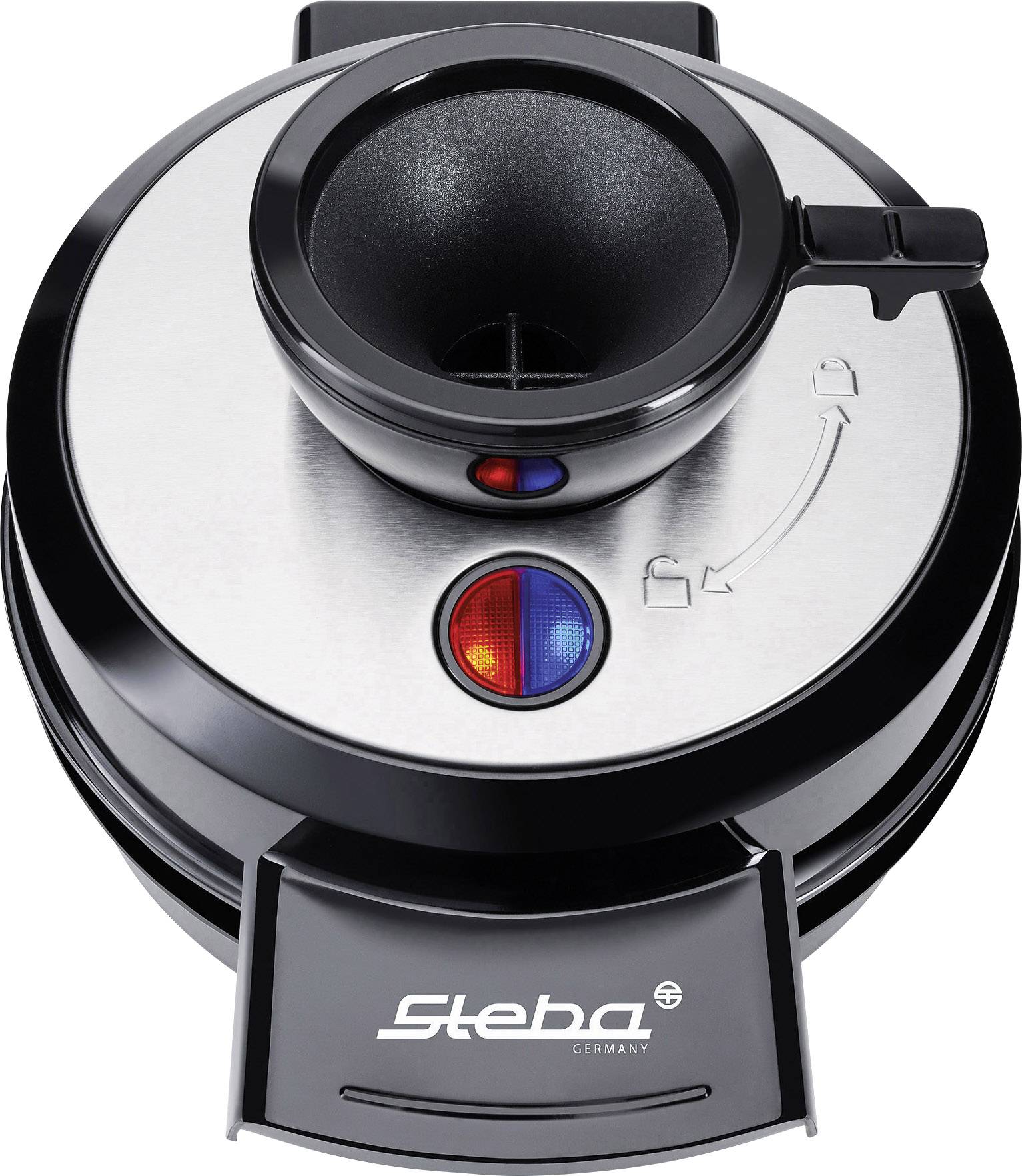 Steba WE 20 Gaufrier noir, acier inoxydable