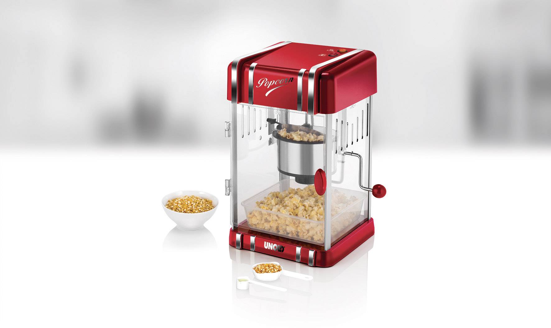 Unold 48535 48535 Machine à pop-corn argent, rouge