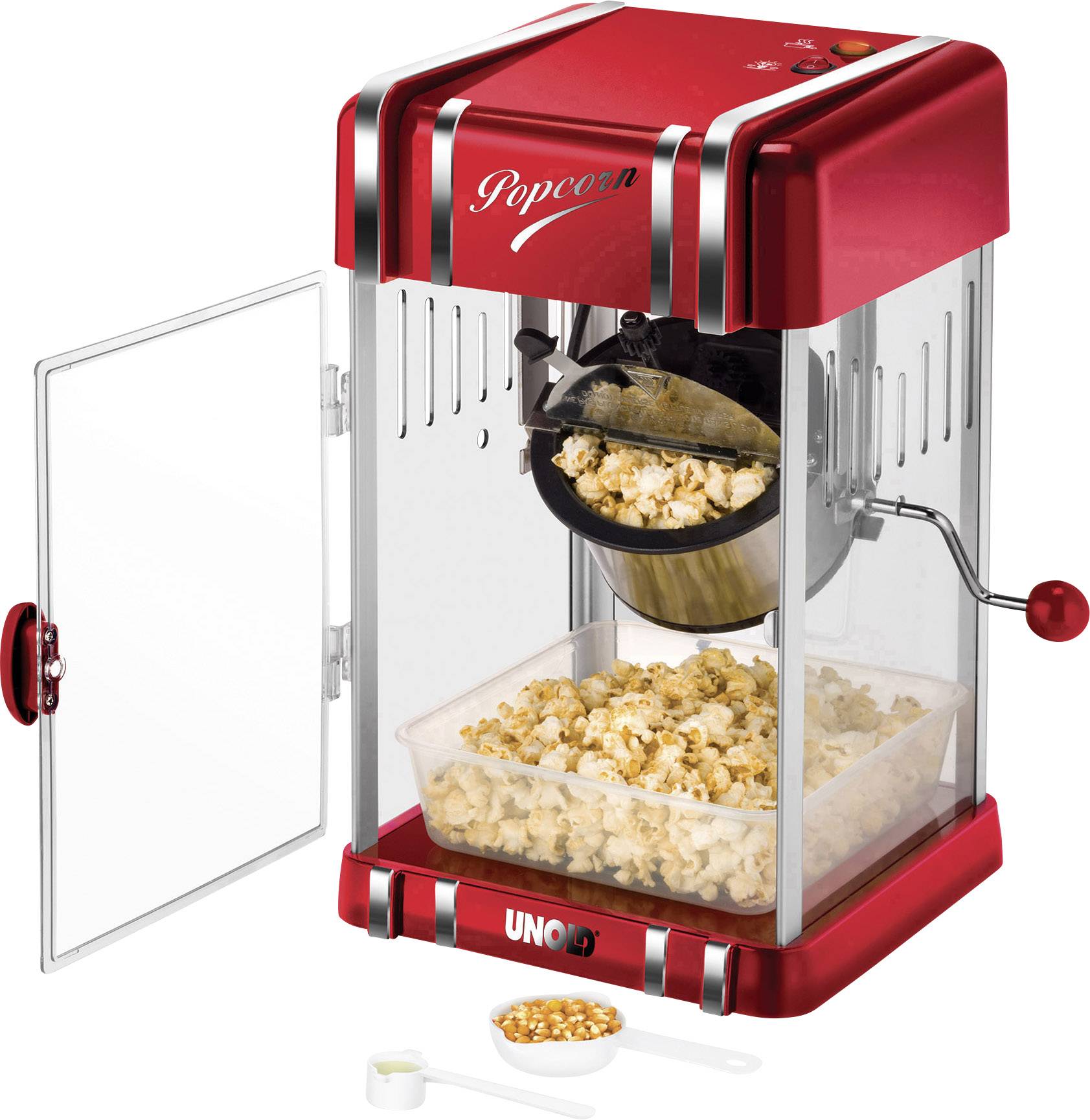 Unold 48535 48535 Machine à pop-corn argent, rouge