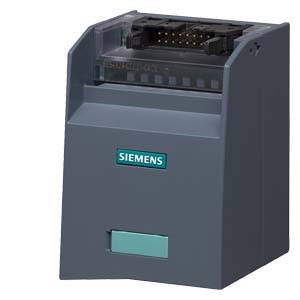 Un module gris Siemens, probablement un appareil électrique ou électronique, doté de plusieurs emplacements pour des connexions en haut.