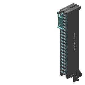 Un connecteur électrique noir avec plusieurs bornes de raccordement est représenté sur le côté.