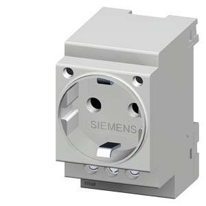 Module de raccordement électrique avec prise ronde, boîtier gris et l'inscription 'SIEMENS' sur la face avant.