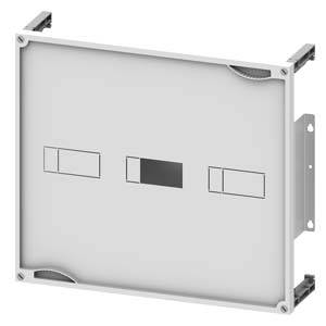 Composant de boîtier avec trois découpes rectangulaires, adaptable pour des applications techniques.