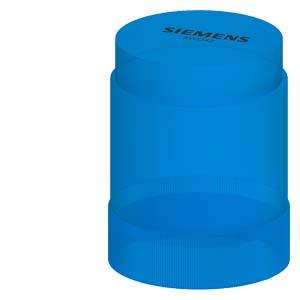 Un cylindre en plastique bleu portant l'inscription 'SIEMENS'. Le cylindre paraît opaque et a une surface lisse.
