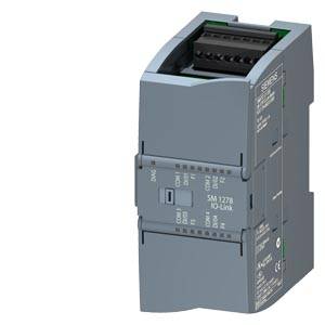 Un module d'automatisation gris avec plusieurs possibilités de connexion et des voyants LED, adapté aux systèmes de contrôle industriels.