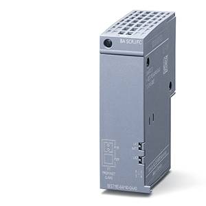 Un module électrique gris avec une fiche secteur et plusieurs connexions, portant l'inscription 'BA SCRJ/FC'.