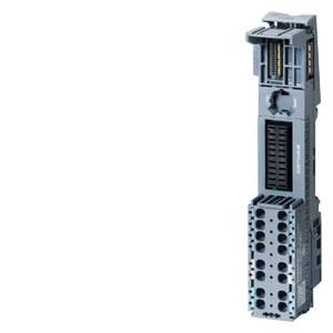 Un module électrique avec plusieurs connexions et un affichage numérique indique 4 'ON'. Le boîtier est gris avec des éléments noirs.