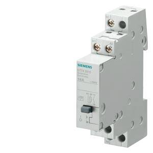 Un disjoncteur Siemens avec levier de commutation et étiquetage, destiné à protéger les circuits électriques contre les surcharges.