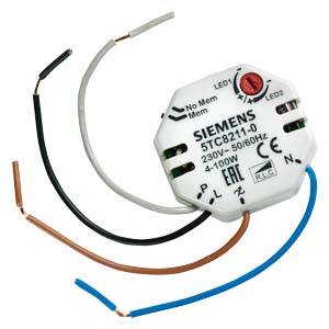 Un relais électronique Siemens (modèle 5TC8211-0) pour 230V, 50/60Hz, avec connexions par câble et deux LED de signalisation.