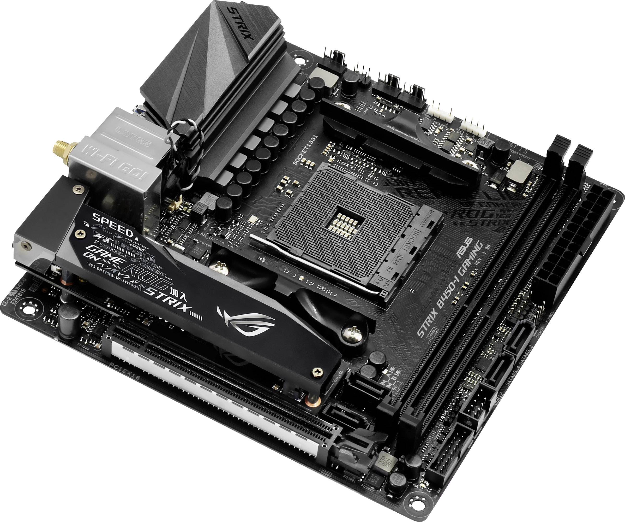 Asus ROG Strix B450-I Gaming Mainboard Sockel AMD AM4 Formfaktor Mini-ITX Mainboard-Chipsatz AMD® B