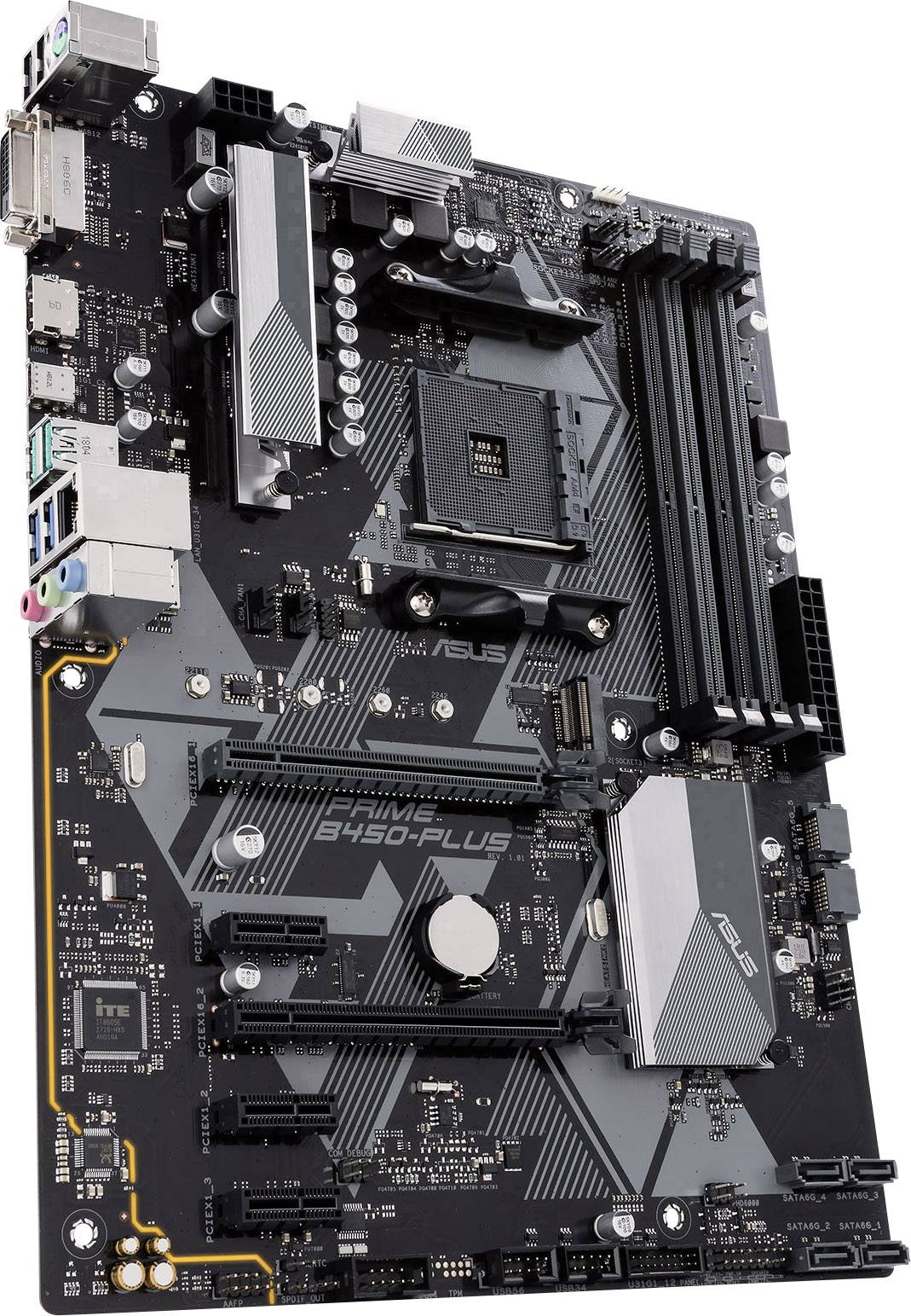 Asus Prime B450-Plus Carte mère Socket (PC) AMD AM4 Facteur de forme (détails) ATX Chipset de la carte mère AMD® B450