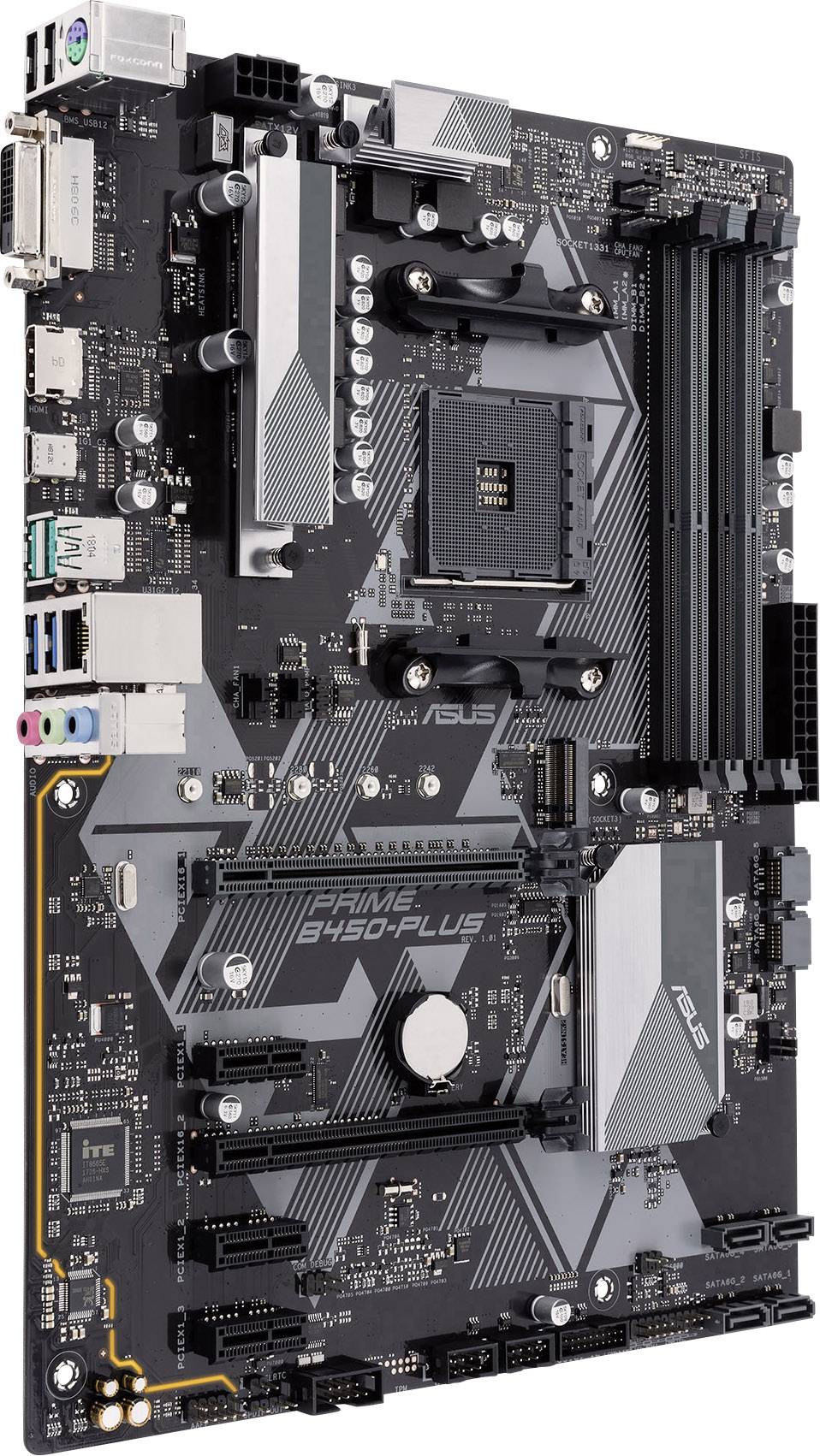 Asus Prime B450-Plus Carte mère Socket (PC) AMD AM4 Facteur de forme (détails) ATX Chipset de la carte mère AMD® B450