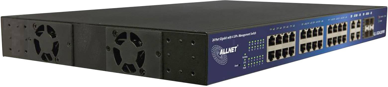 Switch réseau Allnet ALL-SG8428PM 24+4 ports 1000 MBit/s fonction PoE