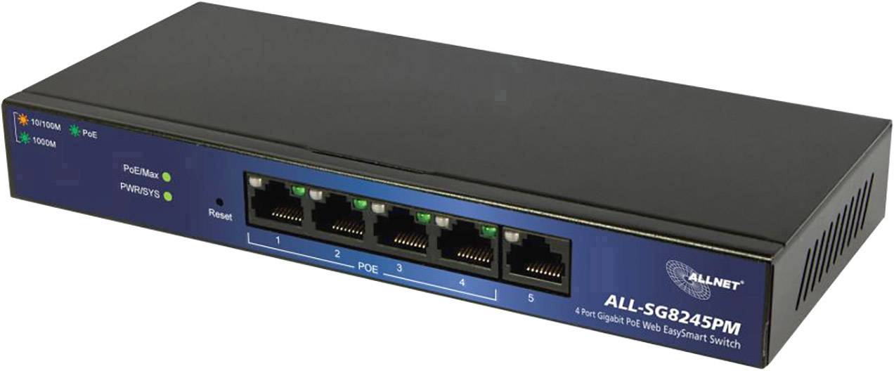 Switch réseau Allnet ALL-SG8245PM 5 ports 1000 MBit/s fonction PoE