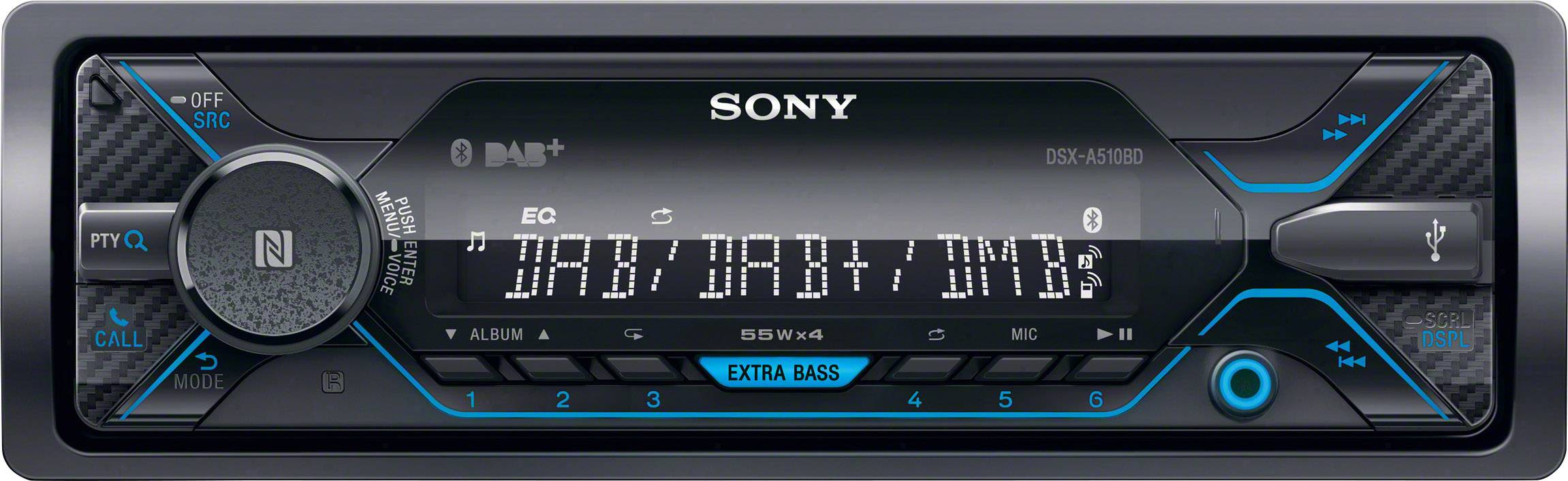 Sony DSX-A510KIT Autoradio tuner DAB+, kit mains libres bluetooth